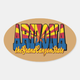 Grand Canyon-staten Ovalt Klistermärke