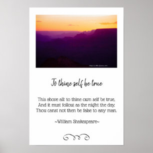 Grand Canyon Sunset och Shakespeare Photo Poster