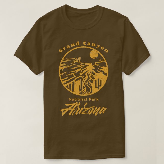 Grand Canyon US National Park Arizona Camping Trav T Shirt (Design framsida)