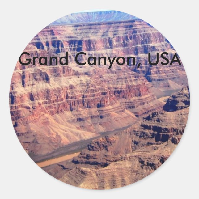 Grand Canyon USA Runt Klistermärke (Framsida)