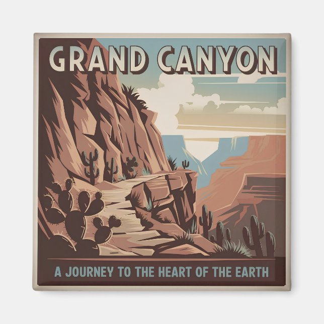 Grand Canyon USA vintage Magnet (Framsidan)