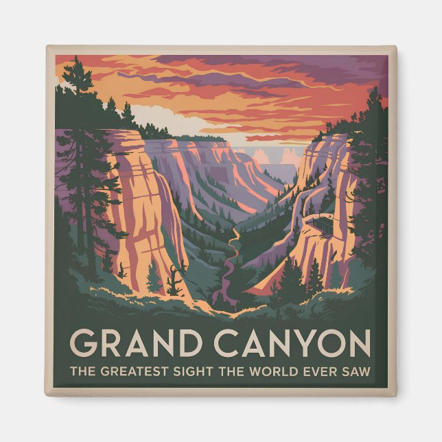 Grand Canyon USA vintage Magnet (Framsidan)
