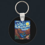 Grand Canyon - Van Gogh Style - Starry Night Desig Nyckelring<br><div class="desc">Grand Canyon - Van Gogh Style - Starry Night Design</div>