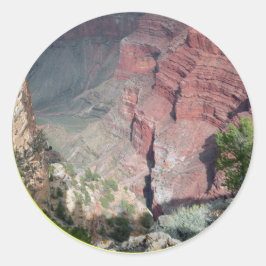 Grand Canyon View 5 Sticker Runt Klistermärke