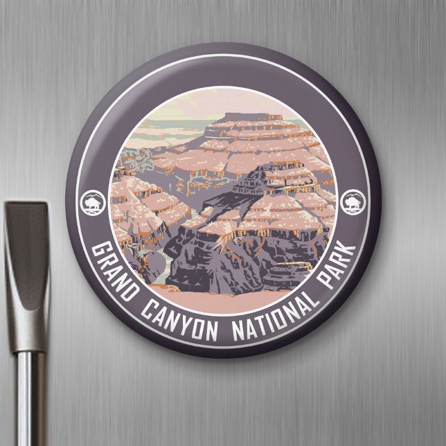 Grand Canyon Vintage affisch Design Magnet (Custom Magnet)