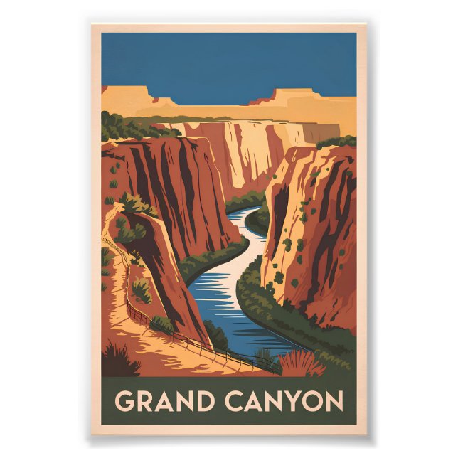 Grand Canyon vintage Fototryck (Framsidan)