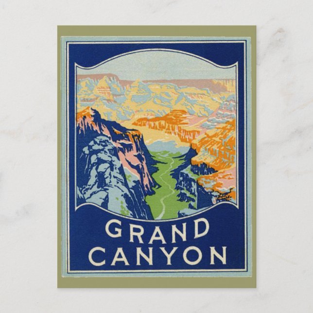 Grand Canyon - Vintage resor Vykort (Framsida)
