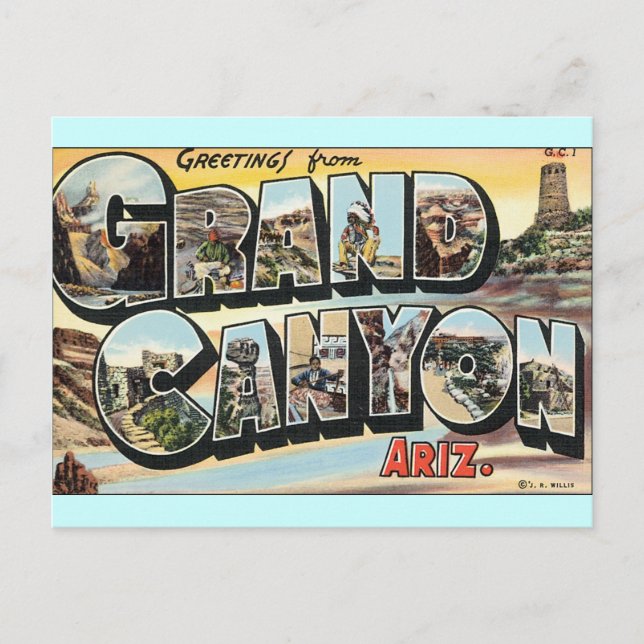 Grand Canyon Vintage resor Vykort (Framsida)