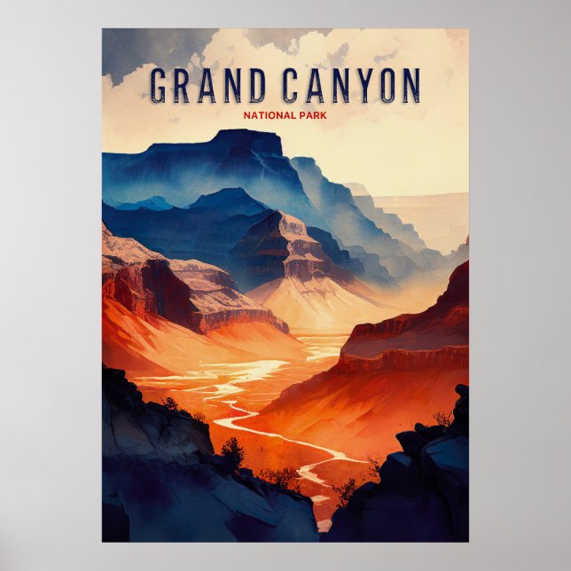 Grand Canyon Watercolor Poster (Framsidan)