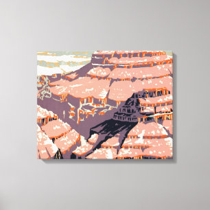 Grand Canyon Western Graphic Art American Canvastryck