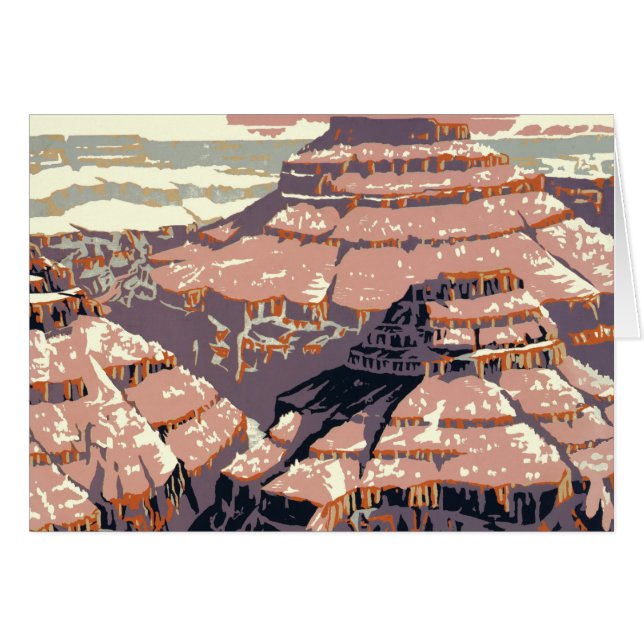 Grand Canyon Western Graphic Art American Hälsningskort (Framsidan Horizontal)