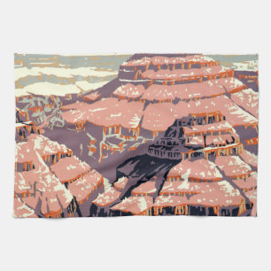 Grand Canyon Western Graphic Art American Kökshandduk