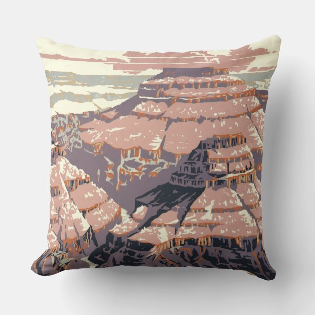 Grand Canyon Western Graphic Art American Kudde (Framsida)
