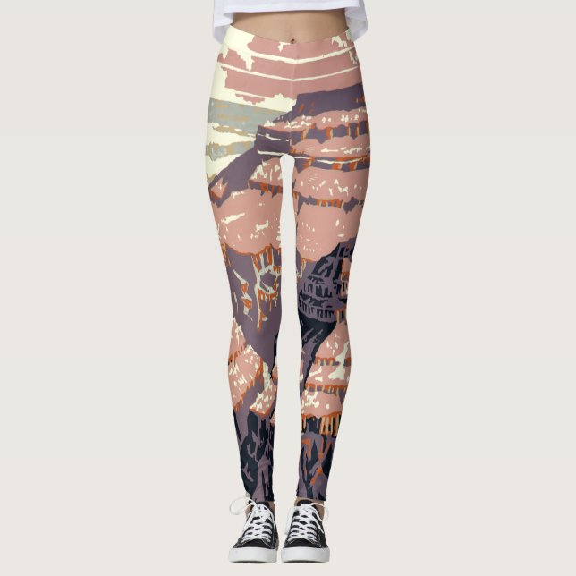 Grand Canyon Western Graphic Art American Leggings (Framsida)