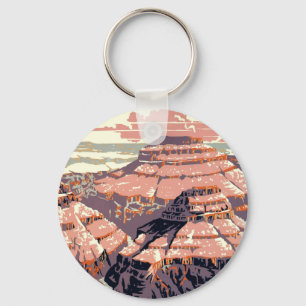 Grand Canyon Western Graphic Art American Nyckelring