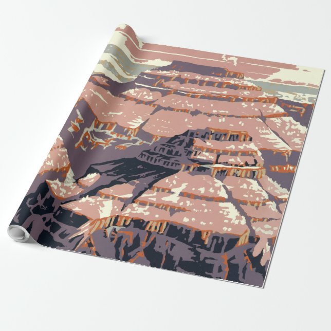 Grand Canyon Western Graphic Art American Presentpapper (Utrullad)
