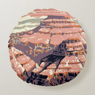 Grand Canyon Western Graphic Art American Rund Kudde