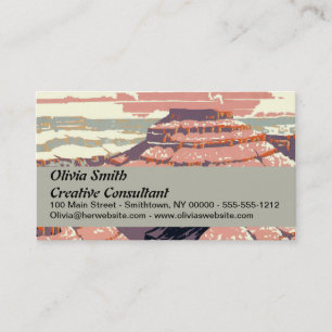 Grand Canyon Western Graphic Art American Visitkort