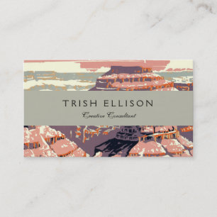 Grand Canyon Western Graphic Art American Visitkort