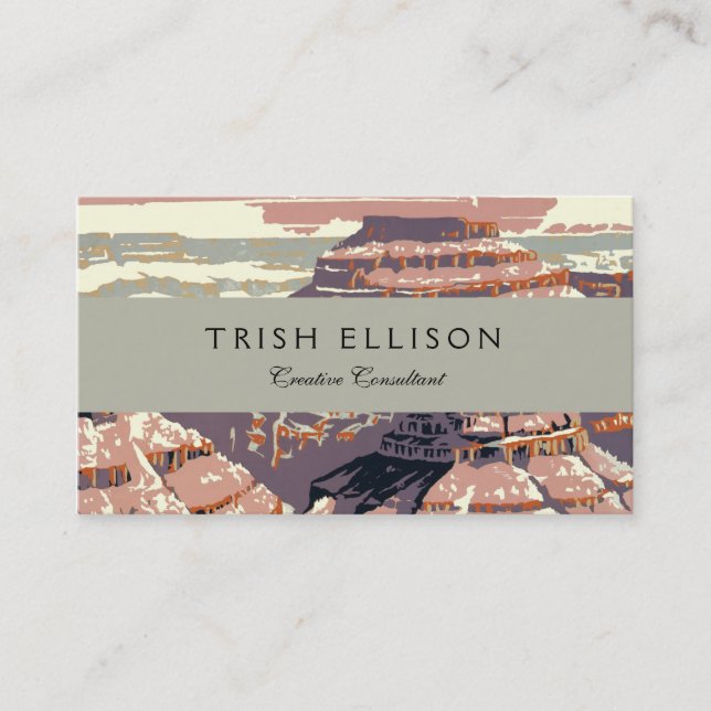 Grand Canyon Western Graphic Art American Visitkort (Framsida)