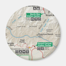 Grand Canyonkartamagnet Magnet