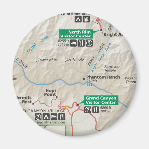 Grand Canyonkartamagnet Magnet