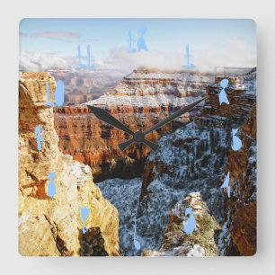 Grand Canyonnationalpark, Arizona, USA Fyrkantig Klocka