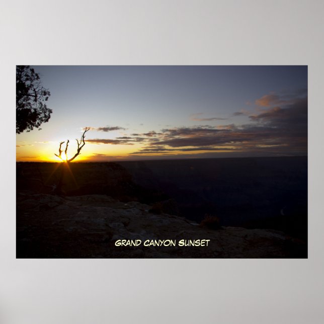 Grand Canyonsolnedgång 1 affisch (Framsidan)
