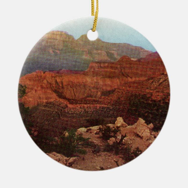 Grand Canyonvintageprydnaden Julgransprydnad Keramik (Framsidan)