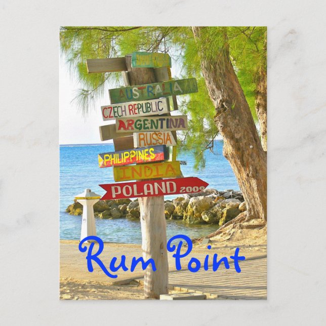 Grand Cayman Island, Rum Point, vykort (Framsida)