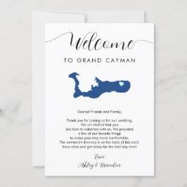 Grand Cayman Karta Bröllop Välkomsthälsaren Brev I