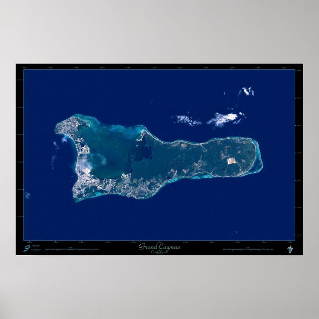 Grand Cayman-satellit poster (Framsidan)