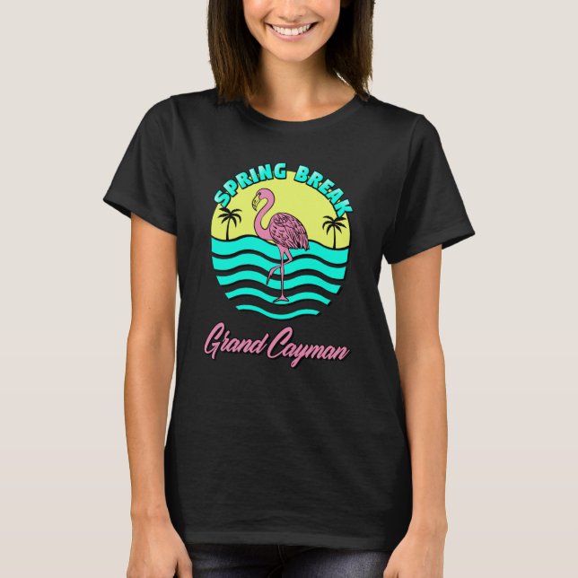 Grand Cayman Spring Break Sunset Graphic Family Ma T Shirt (Framsida)