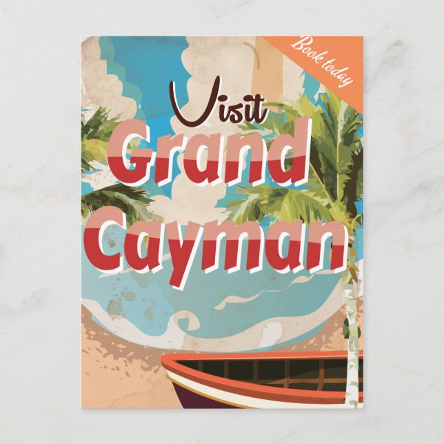 Grand Cayman Vintage resor Poster Vykort (Framsida)