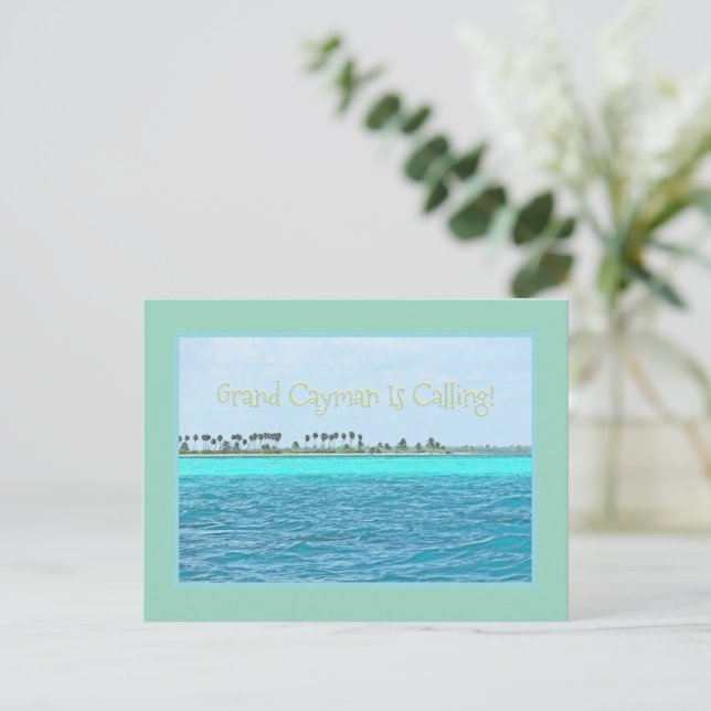 GRAND CAYMANS TURKOSA VATTEN ROPAR! VYKORT (Stående Fram)