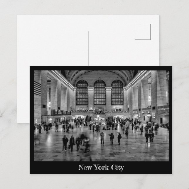 Grand Central, New York City vykort (Fram/baksida)
