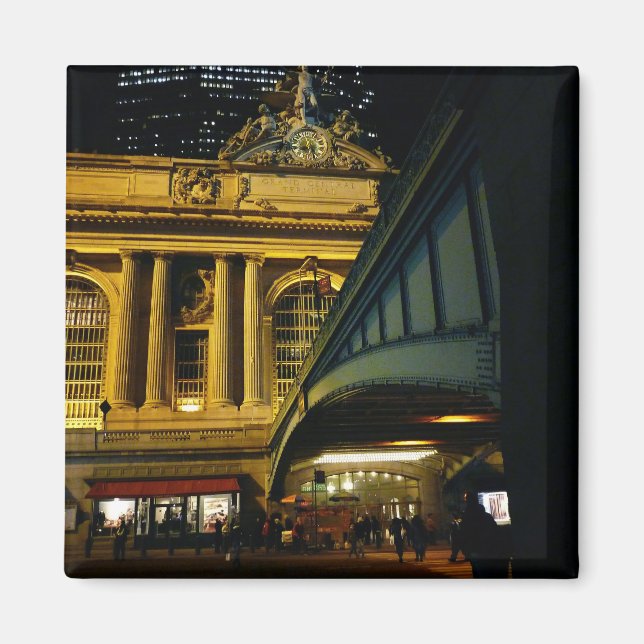 Grand Central Station - Natten - New York City Magnet (Framsidan)