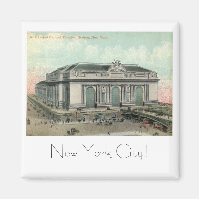 Grand Central Terminal Station, New York City Vint Magnet (Framsidan)