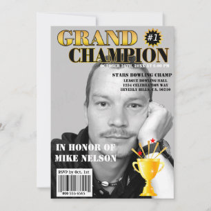 Grand Champion with Trophy Magazine Cover Inbjudningar
