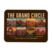 Grand Circle Nationalparker Landmärken Illustratio