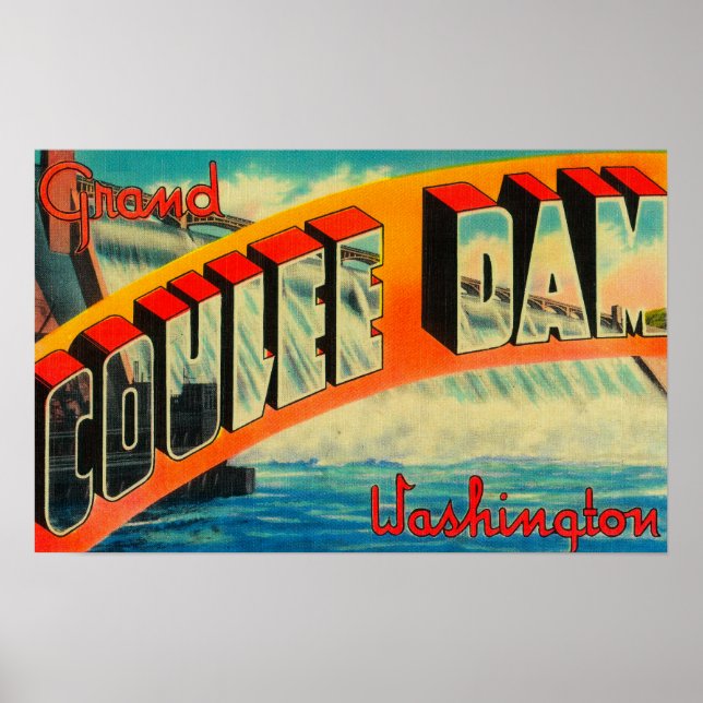 Grand Coulee Dam, Washington Poster (Framsidan)