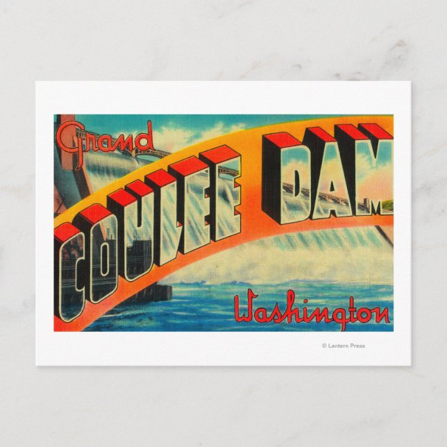 Grand Coulee Dam, Washington Vykort (Framsida)