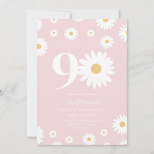 Grand Daisy Milestone Nittioårsdag Inbjudningar