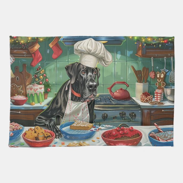 Grand Dan Holiday Baking: Festiv jul Kökshandduk (Horisontell)