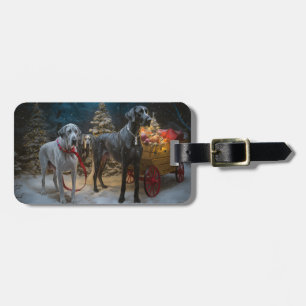 Grand Dan Snowy Sleigh Juldekoration Bagagebricka