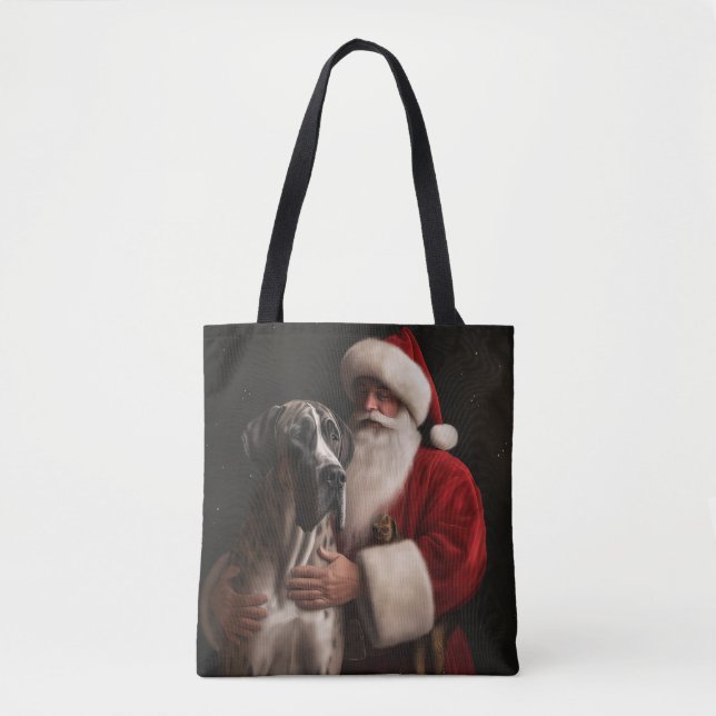 Grand Dane Med Tomte Festlig Jul Tygkasse (Framsida)