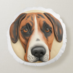 Grand Danes Hund 3D Inspirerad Rund Kudde