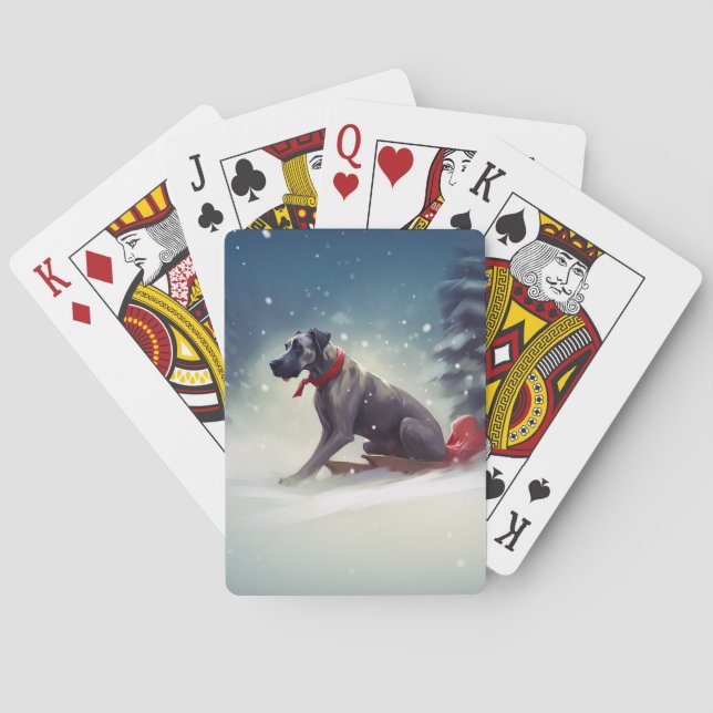 Grand Danes jul snö vinter Casinokort (Baksidan)