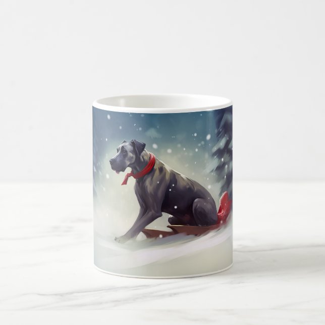 Grand Danes jul snö vinter Kaffemugg (Center)