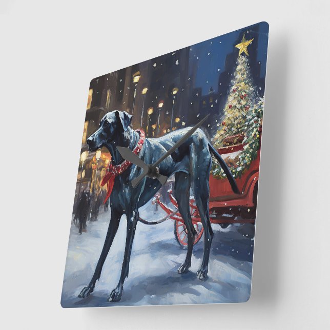 Grand Danes Julfirande Säsong Fyrkantig Klocka (Vinkel)
